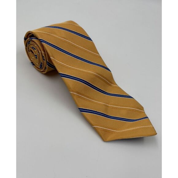 Brooks Brothers Other - Brooks Brothers Silk Yellow Striped Width 3.5" Length‎ 58" Tie